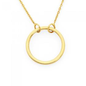 9ct-Gold-45cm-Open-Circle-Necklet on sale