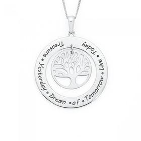 Silver+Tree+of+Life+With+Message+Pendant