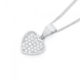 Silver+Pave+Set+CZ+Heart+Pendant