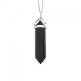 Silver+Onyx+Mystique+Pendant