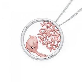 Silver+%26amp%3B+Rose+Plate+Bird+Pendant