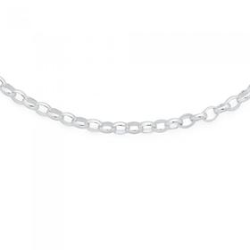 Silver-50cm-Oval-Belcher-Chain on sale