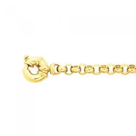 9ct-Gold-19cm-Solid-Belcher-Bolt-Ring-Bracelet on sale