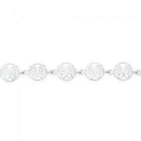 Silver-19cm-Butterfly-Bracelet on sale