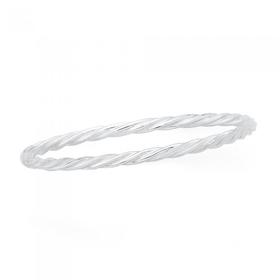 Silver-65mm-Hollow-Twist-Bangle on sale