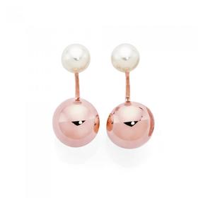 Rose-Steel-Glass-Pearl-Ear-Swings on sale