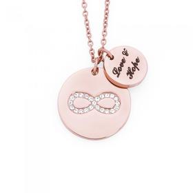 Rose+Steel+Crystal+Infinity+Love+%26amp%3B+Hope+Pendant