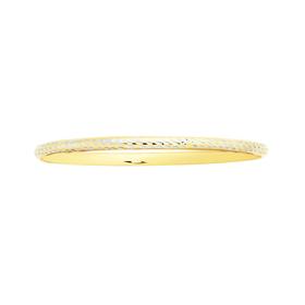 9ct+Gold+on+Silver+Two+Tone+Half+Round+Bangle