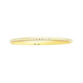 9ct-Gold-on-Silver-Two-Tone-Half-Round-Bangle on sale