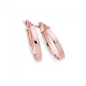 9ct-Rose-Gold-on-Silver-Hoop-Earrings on sale