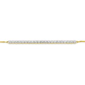 9ct+Gold+Diamond+Bracelet