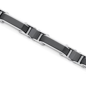 MY-Steel-Long-Short-Black-Links-Bracelet on sale