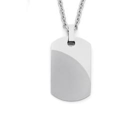 MY-Steel-Plain-Satin-Finish-Dogtag-With-Chain on sale