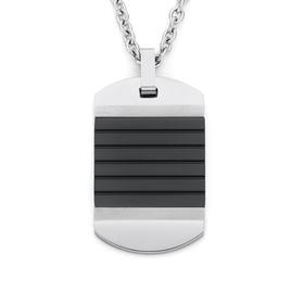 MY-Steel-Black-Plain-Dogtag-Pendant on sale