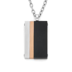 MY-Steel-With-Black-and-Rose-Plated-Dogtag-With-Chain on sale