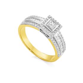 9ct+Gold+Diamond+Ring