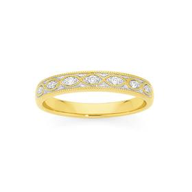 9ct+Gold+Diamond+Swirl+Band