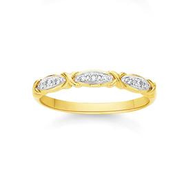 9ct+Gold+Diamond+Crossover+Band