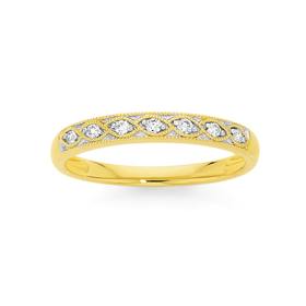 9ct+Gold+Diamond+Fancy+Anniversary+Band