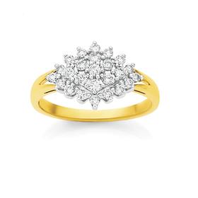 9ct-Gold-Diamond-Wide-Kite-Dress-Ring on sale