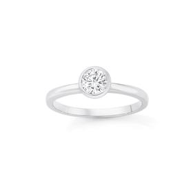 Silver+5mm+Bezel+Cubic+Zirconia+Friendship+Ring