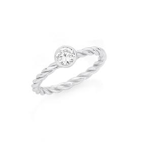 Silver+5mm+CZ+Twist+Band+Friendship+Ring