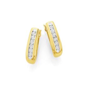 9ct-Gold-Diamond-Hoop-Earrings on sale