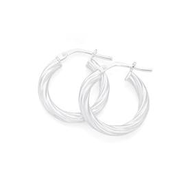 Sterling-Silver-Twist-Hoop-Earrings on sale