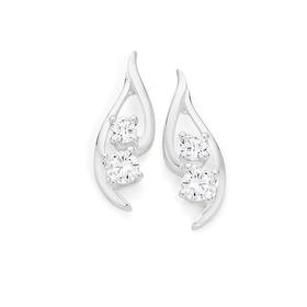 Silver+Friends+%26amp%3B+Lover+CZ+Earrings