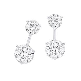 Silver-Duo-Round-CZ-Earswings on sale