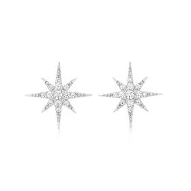 Silver+CZ+Magical+Star+Stud+Earrings