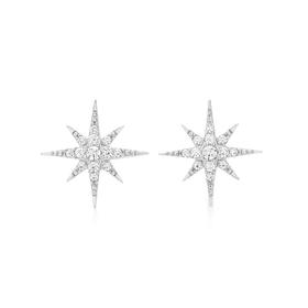 Silver-CZ-Magical-Star-Stud-Earrings on sale