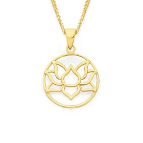 9ct-Gold-Lotus-Flower-Pendant on sale