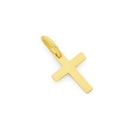 9ct+Gold+10mm+Cross+Pendant