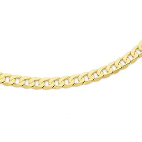 9ct-Gold-55cm-Solid-Bevelled-Close-Curb-Chain on sale