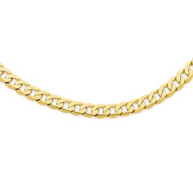 9ct+Gold+60cm+Solid+Curb+Chain