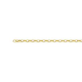 9ct+Gold+45cm+Oval+Belcher+Chain