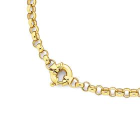 9ct-Gold-45cm-Solid-Belcher-Bolt-Ring-Necklet on sale