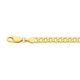 9ct-Gold-19cm-Solid-Curb-Bracelet on sale