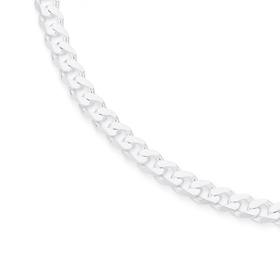 Silver-50cm-Solid-Bevelled-Curb-Chain on sale