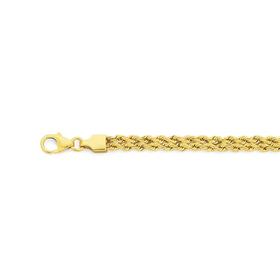 9ct+Gold+19cm+Double+Rope+Bracelet