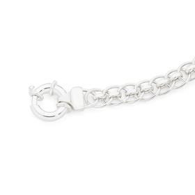 Silver-19cm-Small-Single-Rolo-Bolt-Ring-Bracelet on sale