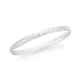 Silver-Solid-6X65mm-Hand-Engraved-Bangle on sale