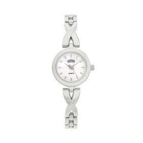 Elite+Ladies+Silver+Tone+Watch