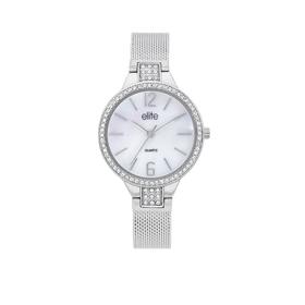 Elite+Ladies+Silver+Tone+Watch