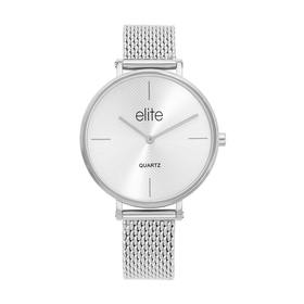 Elite+Ladies+Silver+Tone+Watch