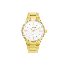 Elite-Mens-Gold-Tone-50M-Water-Resistant-Watch on sale