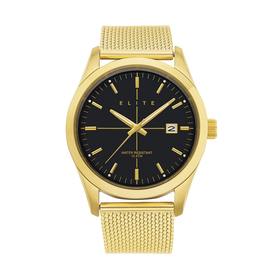 Elite+Mens+Gold+Tone+100M+Water+Resistant