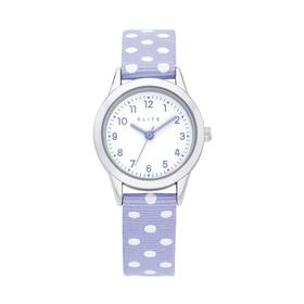 Elite-Kids-Purple-Dot-Strap-Watch on sale