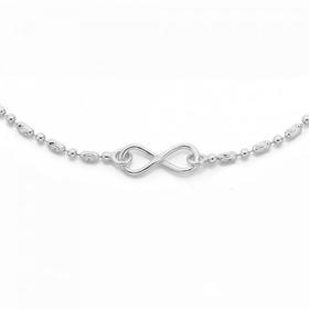 Silver-Fancy-Oval-Twist-Bead-Infinity-Bracelet on sale